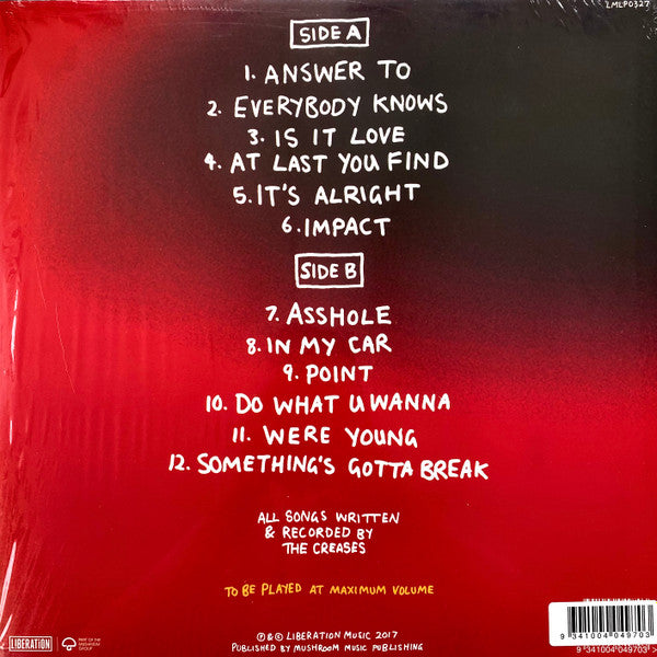 The Creases : Tremolow (LP, Album, Yel)