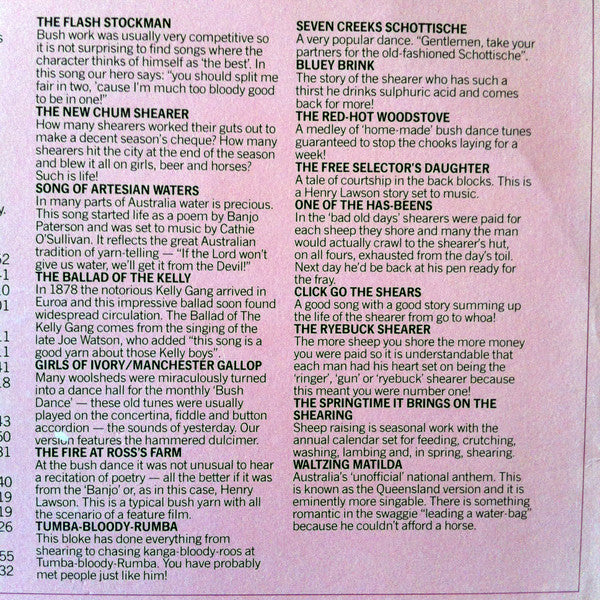 Various : Seven Creeks Run - Songs Of The Australian Bush (LP, Album, RE)