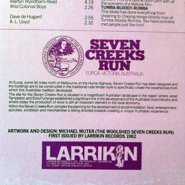 Various : Seven Creeks Run - Songs Of The Australian Bush (LP, Album, RE)