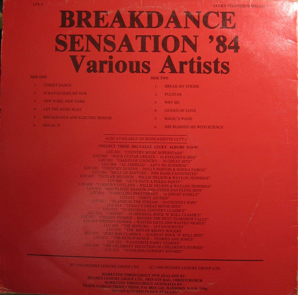 Various : Breakdance Sensation '84 (LP)