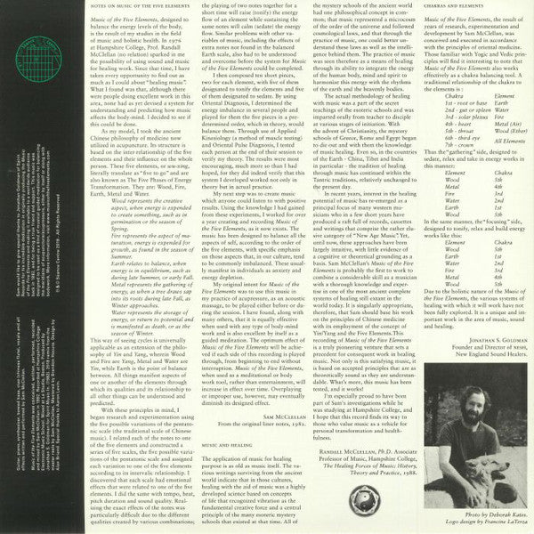 Sam McClellan : Music Of The Five Elements (LP, Album, RM)
