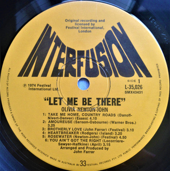 Olivia Newton-John : Let Me Be There (LP, Album, Tan)