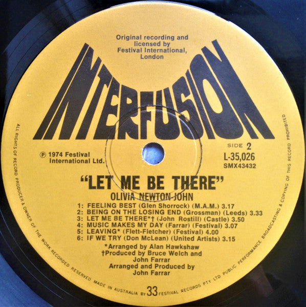 Olivia Newton-John : Let Me Be There (LP, Album, Tan)
