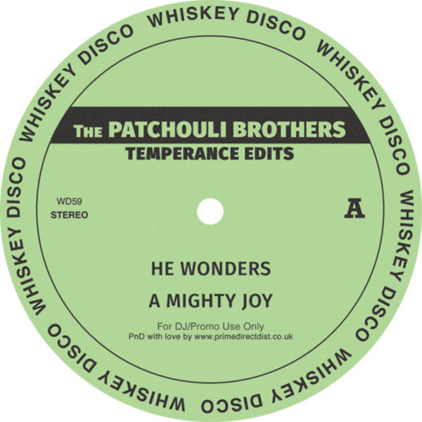 The Patchouli Brothers : Temperance Edits (12", Promo)