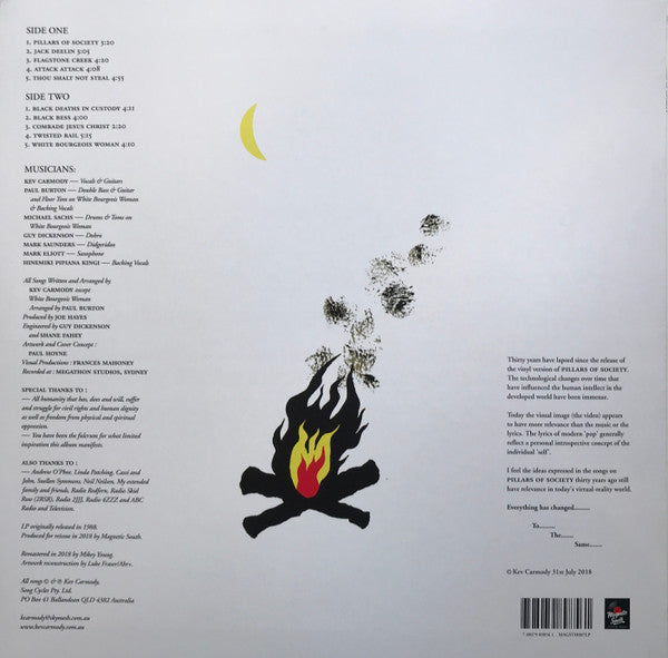 Kev Carmody : Pillars of Society (LP, Album, RE, RM, S/Edition, Col)