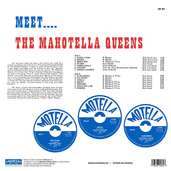 Mahotella Queens : Meet The Mahotella Queens (LP, Album, Ltd, RE, RM)