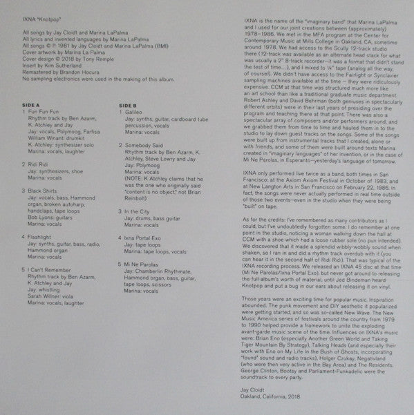 Ixna : Knotpop (LP, Album)