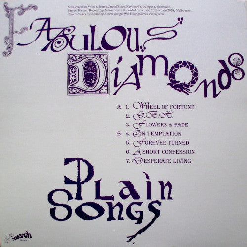 Fabulous Diamonds : Plain Songs (LP, Album)