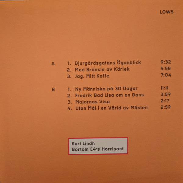 Karl Lindh : Bortom E4's Horisont (12")