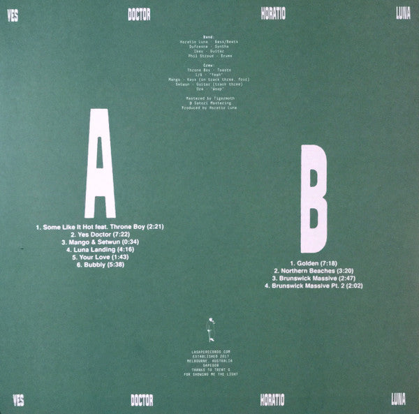 Horatio Luna : Yes Doctor (LP)