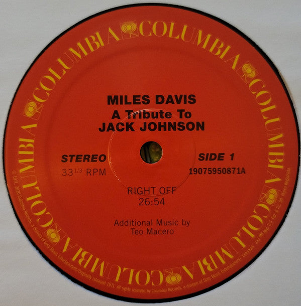 Miles Davis : A Tribute To Jack Johnson (LP, Album, RE, 180)