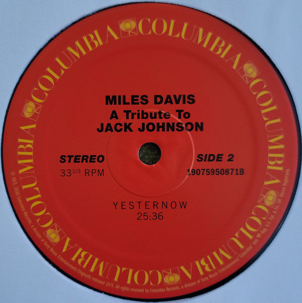 Miles Davis : A Tribute To Jack Johnson (LP, Album, RE, 180)