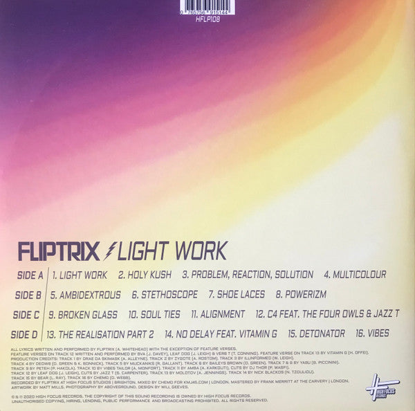 Fliptrix : Light Work (2xLP, Album, Ltd, Tur)