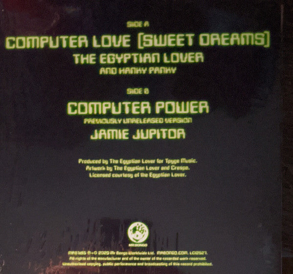 Egyptian Lover And Hanky Panky (2) / Jamie Jupitor : Computer Love (Sweet Dreams) / Computer Power (7", Ltd, RE, Gol)