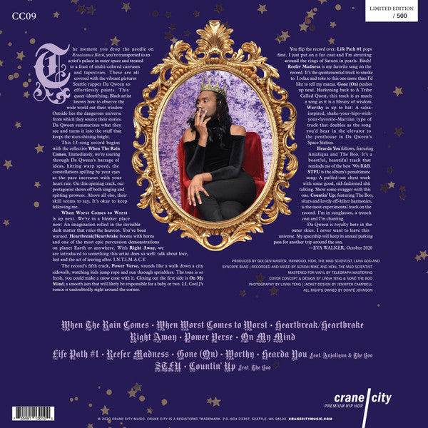 Da Qween : Renaissance Bitch (LP, Ltd, Num, Pur)