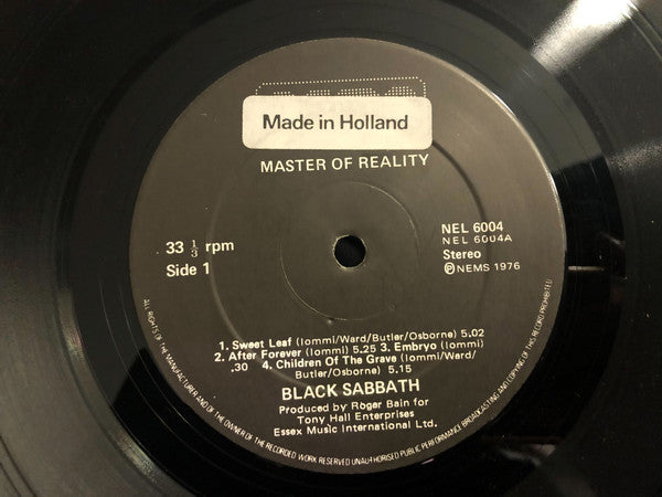 Black Sabbath : Master Of Reality (LP, Album, RE)