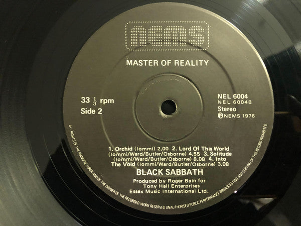Black Sabbath : Master Of Reality (LP, Album, RE)
