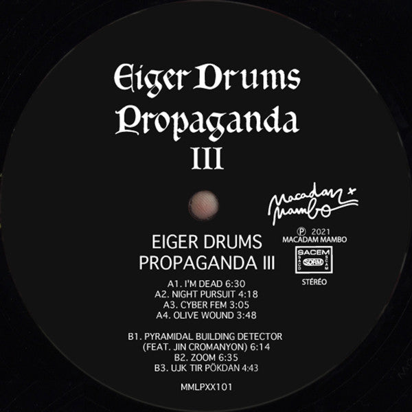 Eiger Drums Propaganda : Eiger Drums Propaganda lll (2xLP, Album)