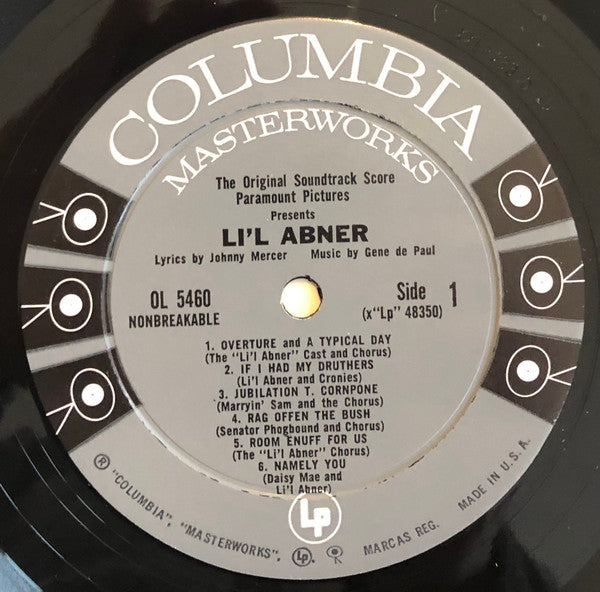 Various : Li'l Abner The Original Sound-Track Score From The Paramount Picture (LP, Mono)