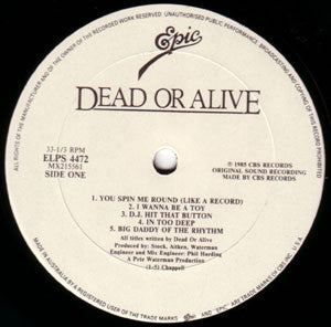 Dead Or Alive : Youthquake (LP, Album, Gat)