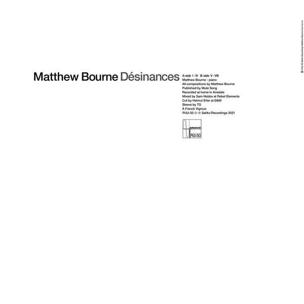 Matthew Bourne : Désinances  (LP, Album)
