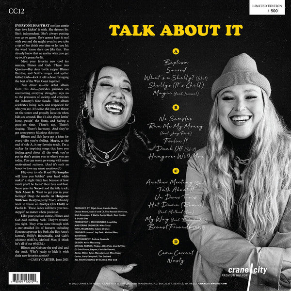Blimes and Gab : Talk About It (2xLP, Ltd, Num)