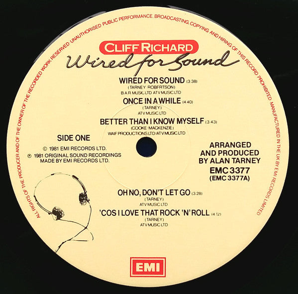 Cliff Richard : Wired For Sound (LP, Album)