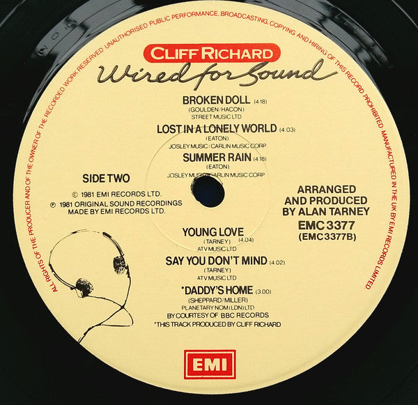 Cliff Richard : Wired For Sound (LP, Album)