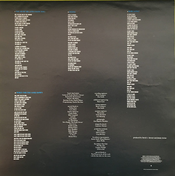 Eurythmics : We Too Are One (LP, Album)