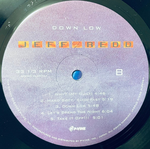 Jeff Redd : Down Low (LP, Album, Ltd)