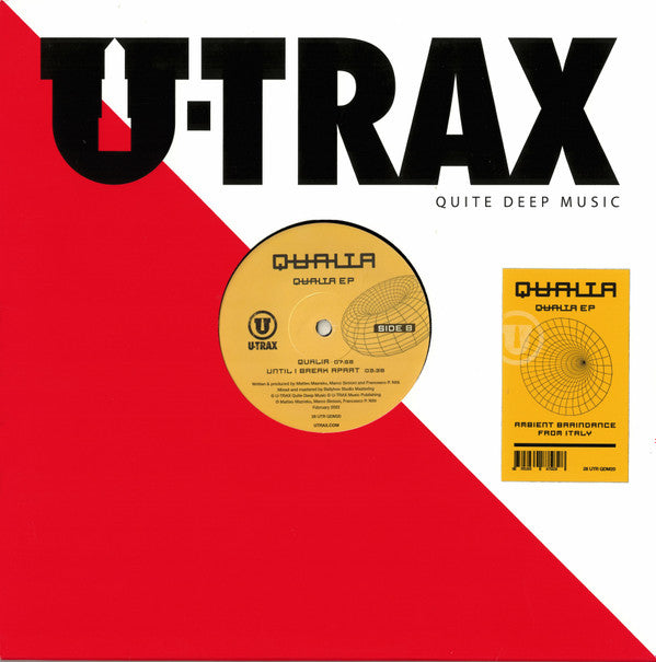 Qualia (11) : Qualia EP (12", EP)