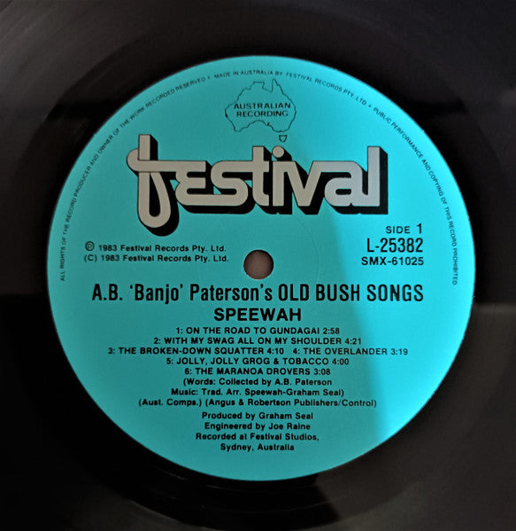 Speewah : Banjo Paterson's Old Bush Songs (LP, Album)
