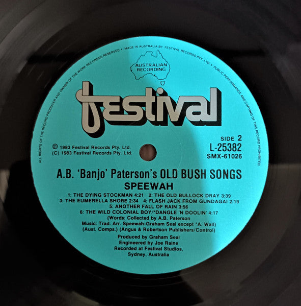 Speewah : Banjo Paterson's Old Bush Songs (LP, Album)