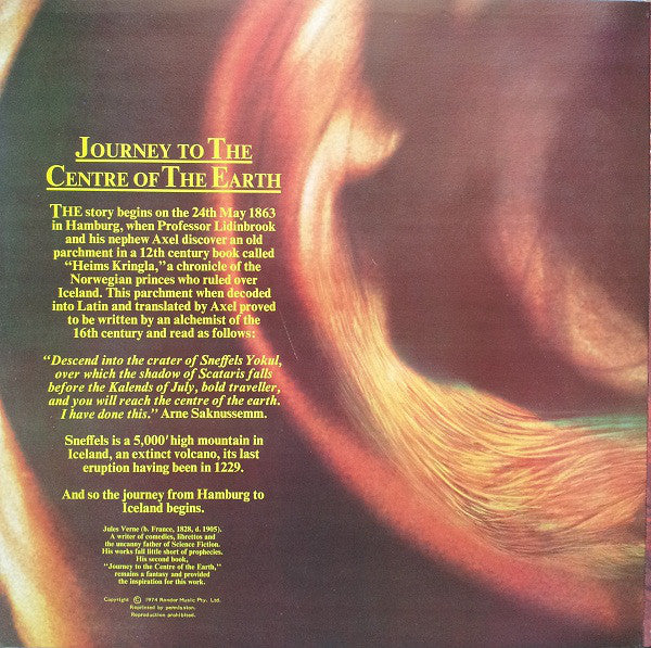 Rick Wakeman : Journey To The Centre Of The Earth (LP, Album, Gat)