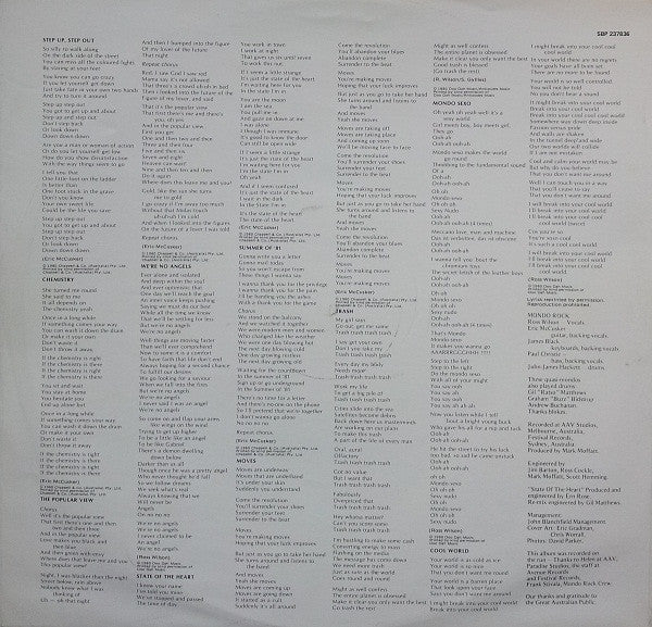Mondo Rock : Mondo Rock Chemistry (LP, Album, RE)