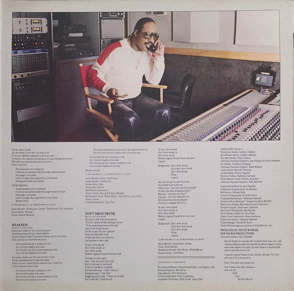Stevie Wonder : The Woman In Red (Selections From The Original Motion Picture Soundtrack) (LP, Album, Comp, Gat)