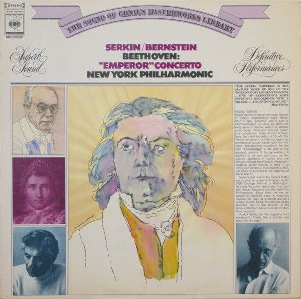 Rudolf Serkin / Leonard Bernstein, Ludwig van Beethoven, New York Philharmonic : "Emperor" Concerto (LP, Album, RE)