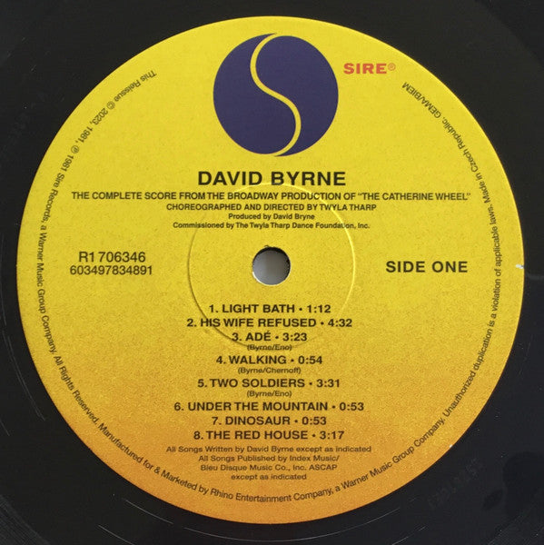 David Byrne : The Complete Score From The Broadway Production Of "The Catherine Wheel" (2xLP, Album, RSD, RE)