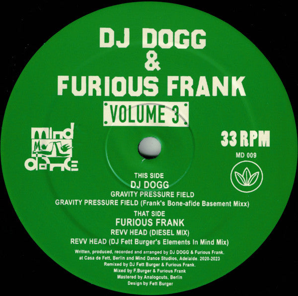 DJ Dog (2) & Furious Frank : Volume 3 (12")