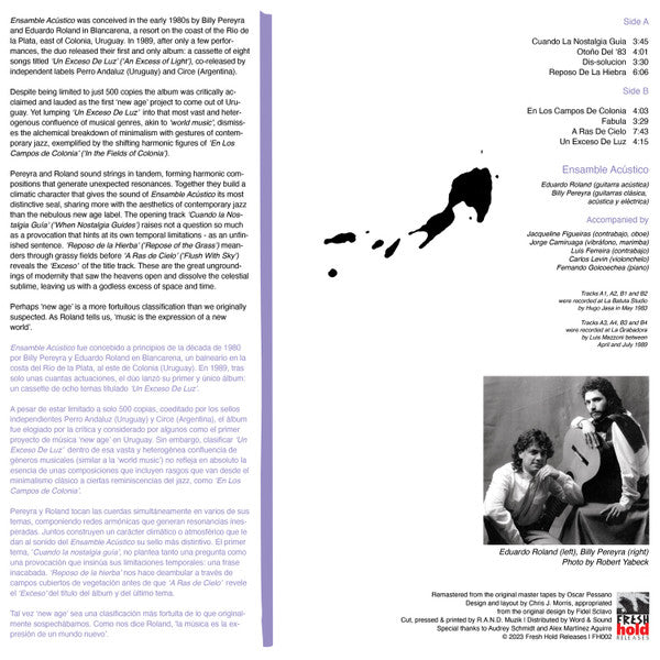 Ensamble Acustico : Un Exceso de Luz (LP, Album)