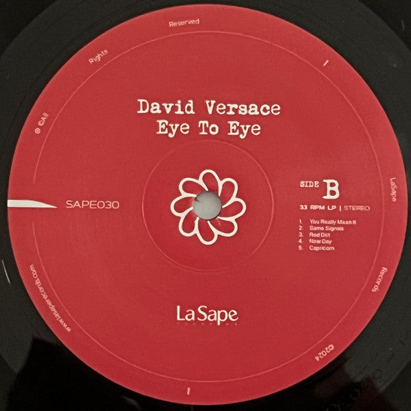 David Versace : Eye To Eye (LP, Album)