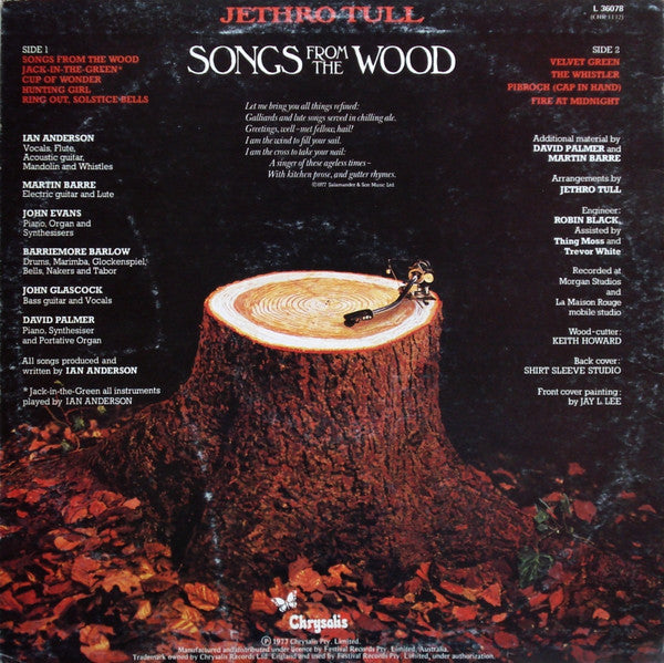 Jethro Tull : Songs From The Wood (LP, Album)