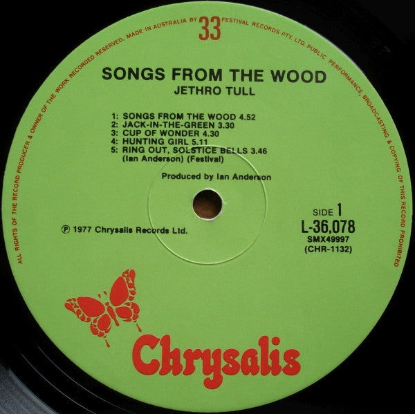 Jethro Tull : Songs From The Wood (LP, Album)
