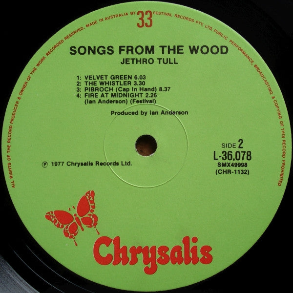 Jethro Tull : Songs From The Wood (LP, Album)