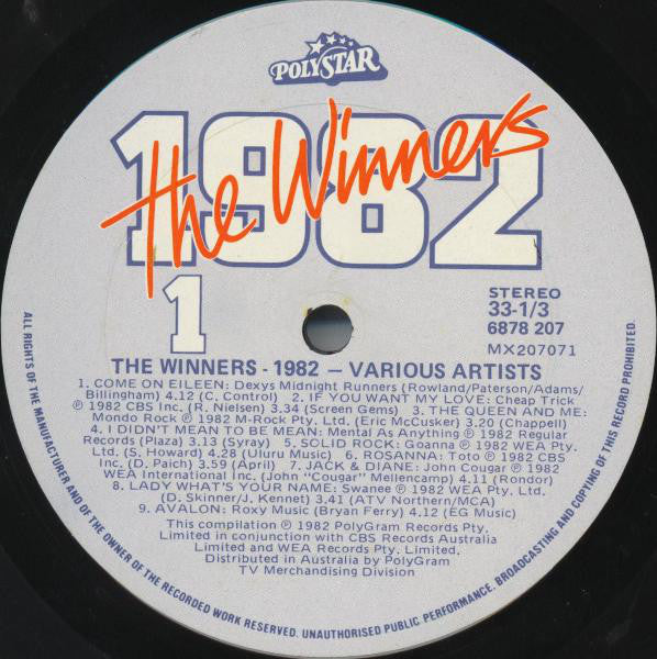 Various : The Winners 1982 (LP, Comp)
