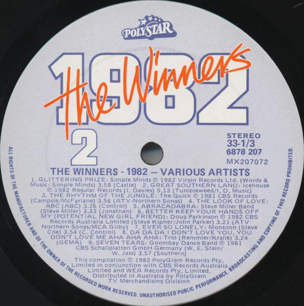 Various : The Winners 1982 (LP, Comp)