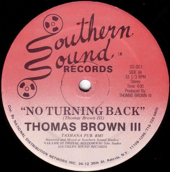 Thomas Brown III : No Turning Back (12")