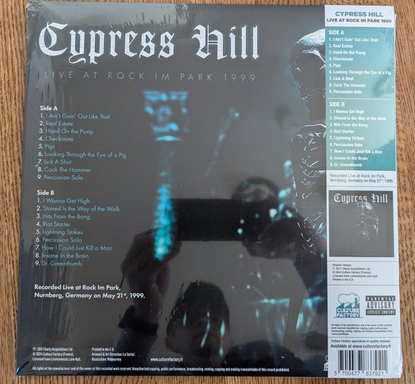 Cypress Hill : Live At Rock Im Park 1999 (LP, RSD, Ltd)