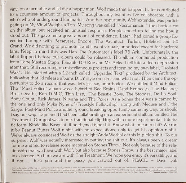 Dave Dub (3) : The Treatment (2xLP, Album, Gat)