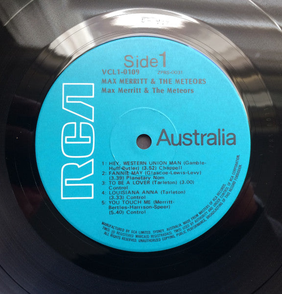 Max Merritt And The Meteors : Max Merritt And The Meteors (LP, Album, RE)